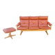 Scandinavian bench in wood and leather by Soda Galvano for Liebe Mobel