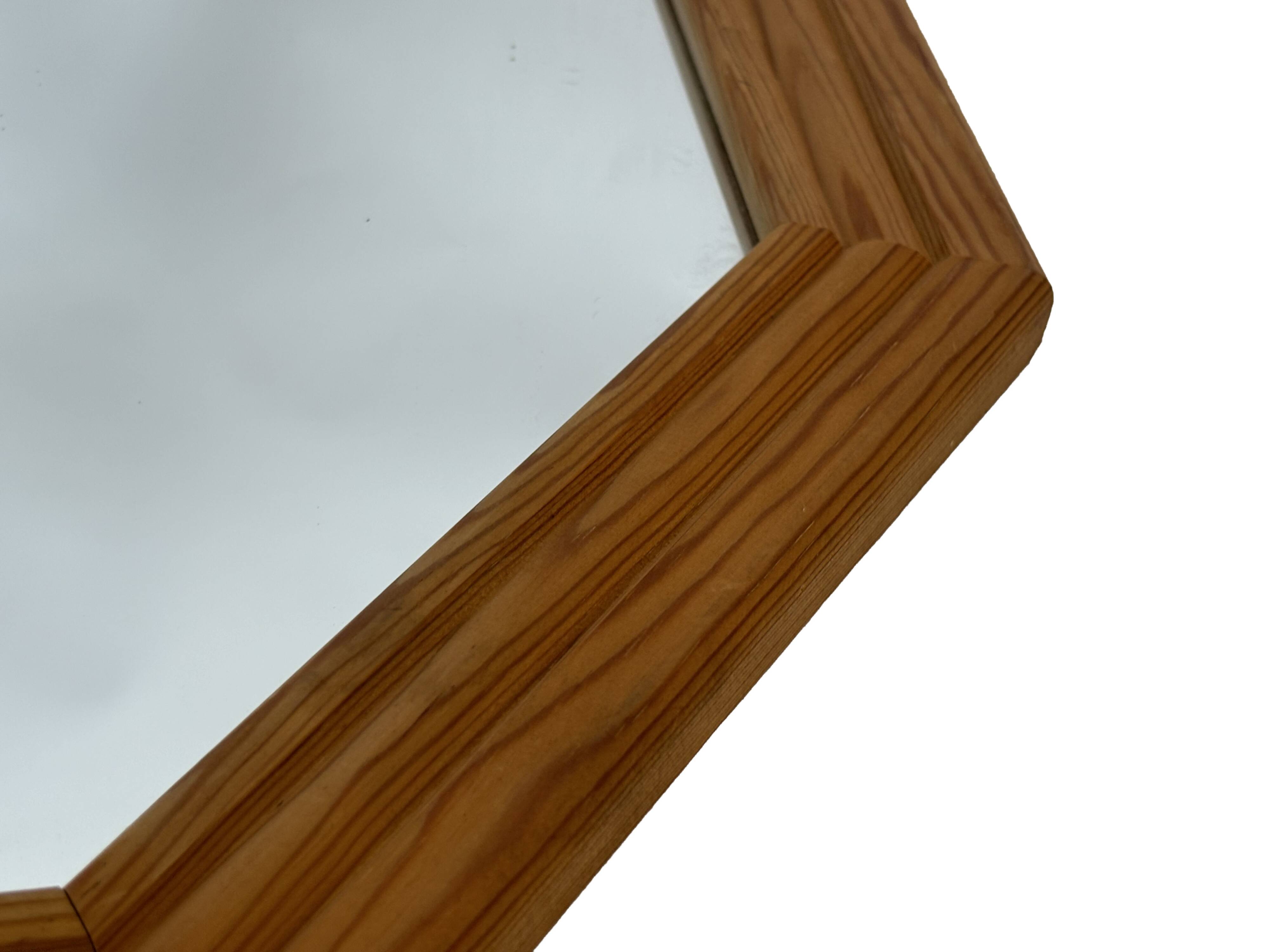 Vintage 70s Pine Mirror Swedish Design