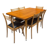 Vintage Scandinavian set – extendable table & 6 chairs