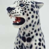 Ceramic Statue Leopard White