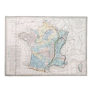 Carte ancienne physique et minéralogique
