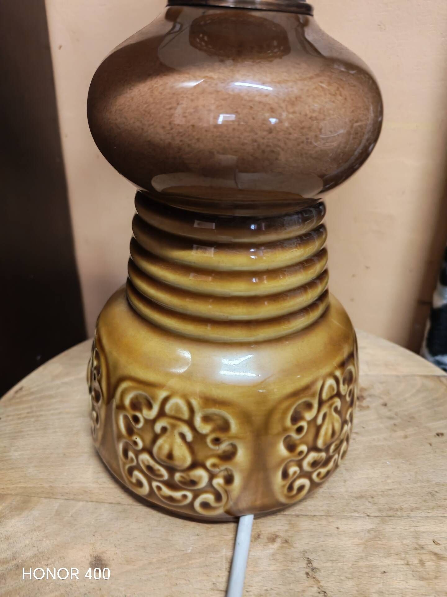 Mirostowice table lamp PRL Poland by Adam Sadulski 1970