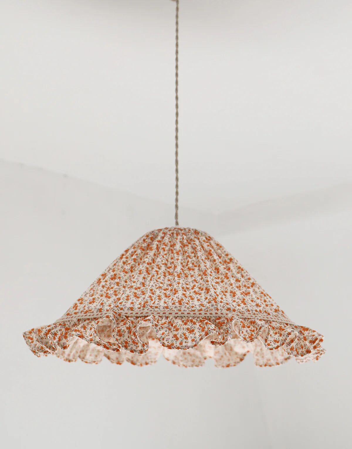 Suspension conique avec volant Emilia "fleurettes"