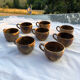 Lot 8 glazed stoneware cups