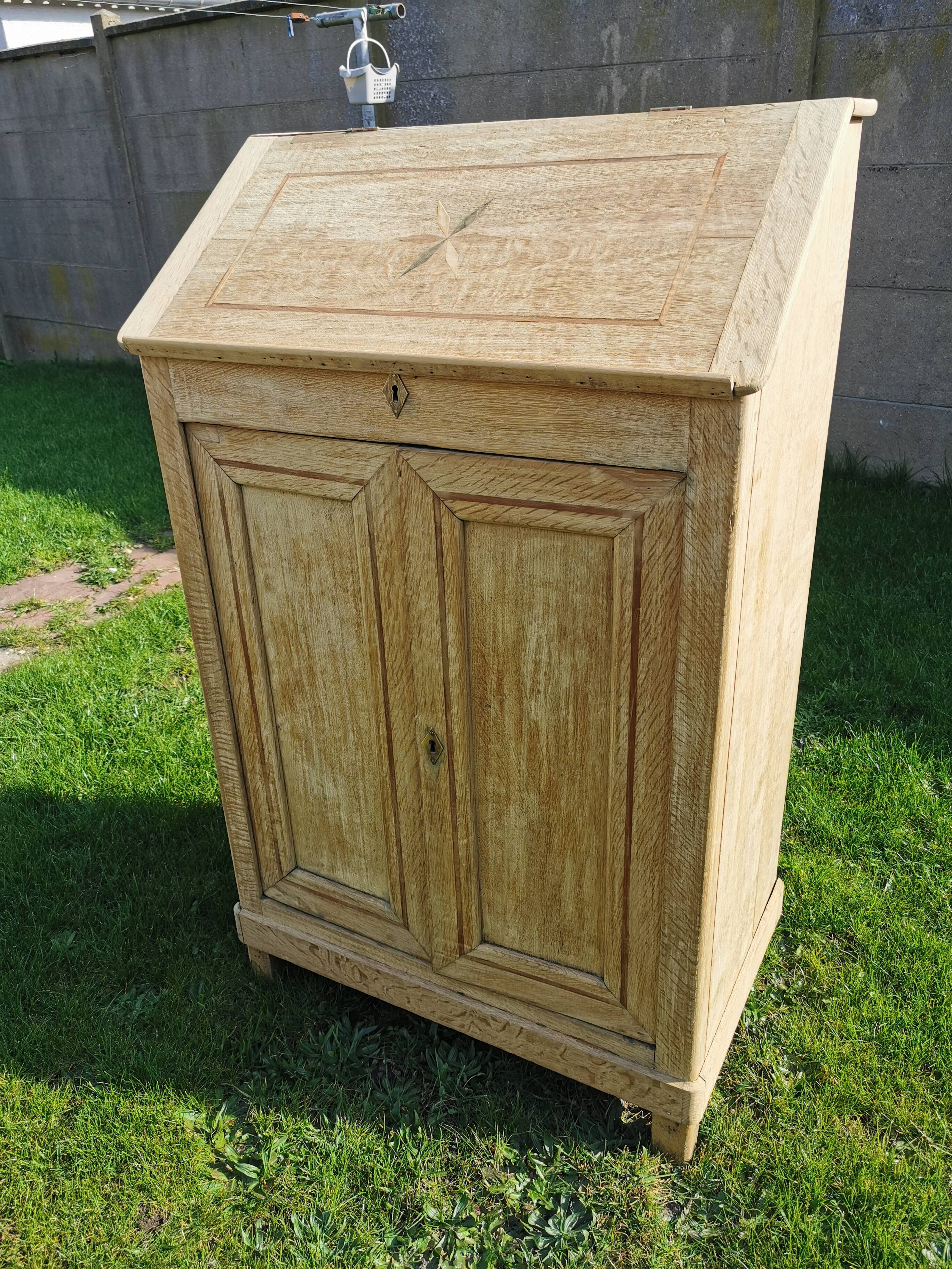 Writing furniture, craft furniture, solid oak, 19th century era
