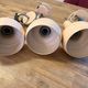 3 vintage beige wall lights