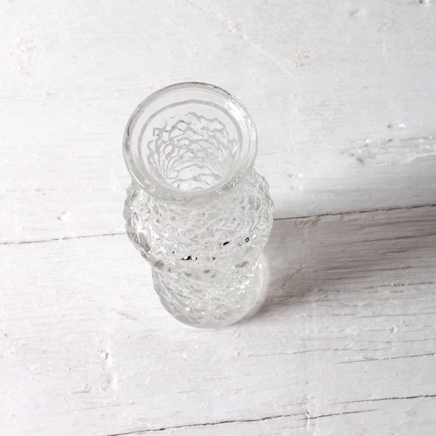 Mid-Century Pressed Glass Vase by Václav Hanuš: Czech Retro Decor