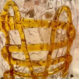 Mazzega two-tone Murano glass wall lamp, Italy 1970