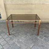 Table basse en bronze signée Malabert