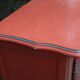 Buffet vitrine rouge terracota