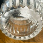 Clear crystal vase Val Saint Lambert