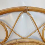 Headboard in rattan circa 1960 1970