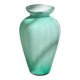 Gruppo Vittorio Milk Glas Swirl Murano Vase Mint Green / Turquoise