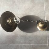 Patinated brass light fixture