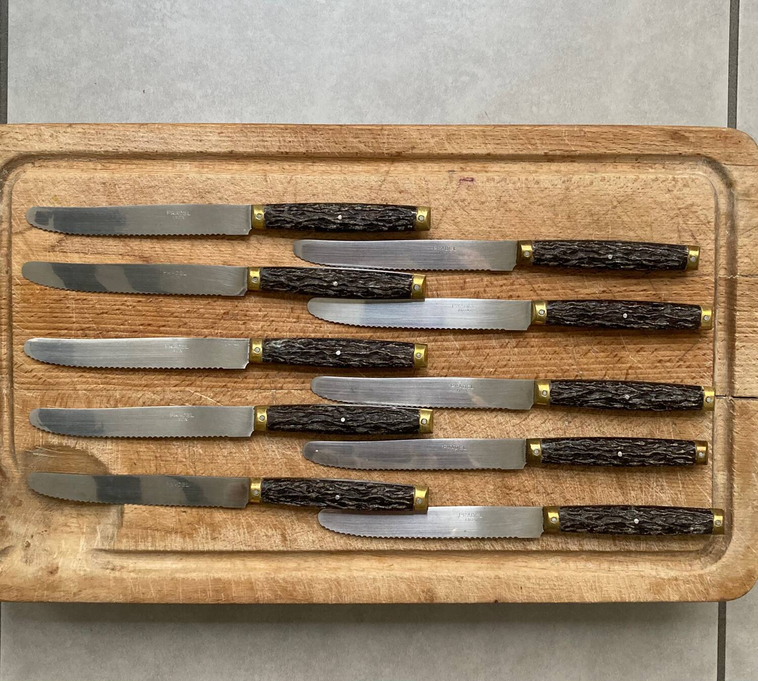 Set of 10 Pradel Laguîole knives