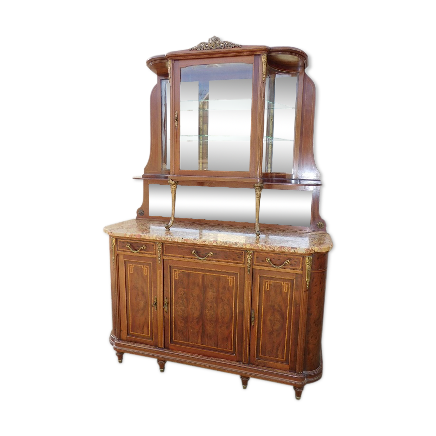 Buffet vitrine 1920 style louis XVI