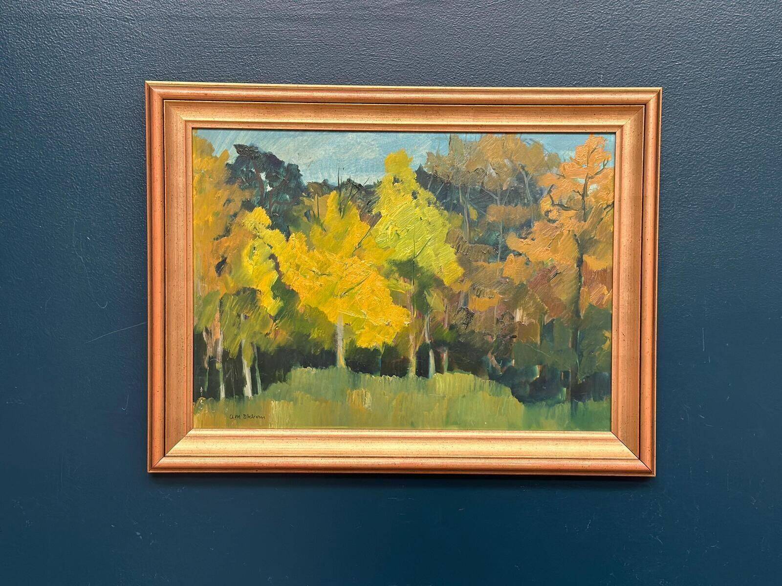 Swedish Oil on Panel – “Höst” by Ann‑Marie Ekbom Wikström