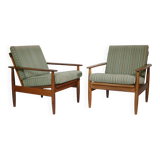 Danish Design Teak Armchair Set Mid-Century Armchair, Set of 2, 60s