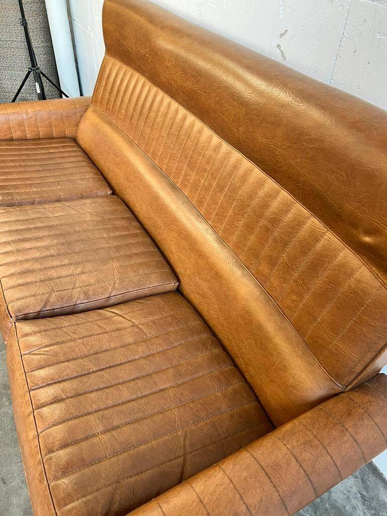 Fauteuil / canapé / canapé vintage couleur cognac