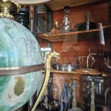 Neoclassical Bronze & Fluor Spar Lamp Signed Maison Charles