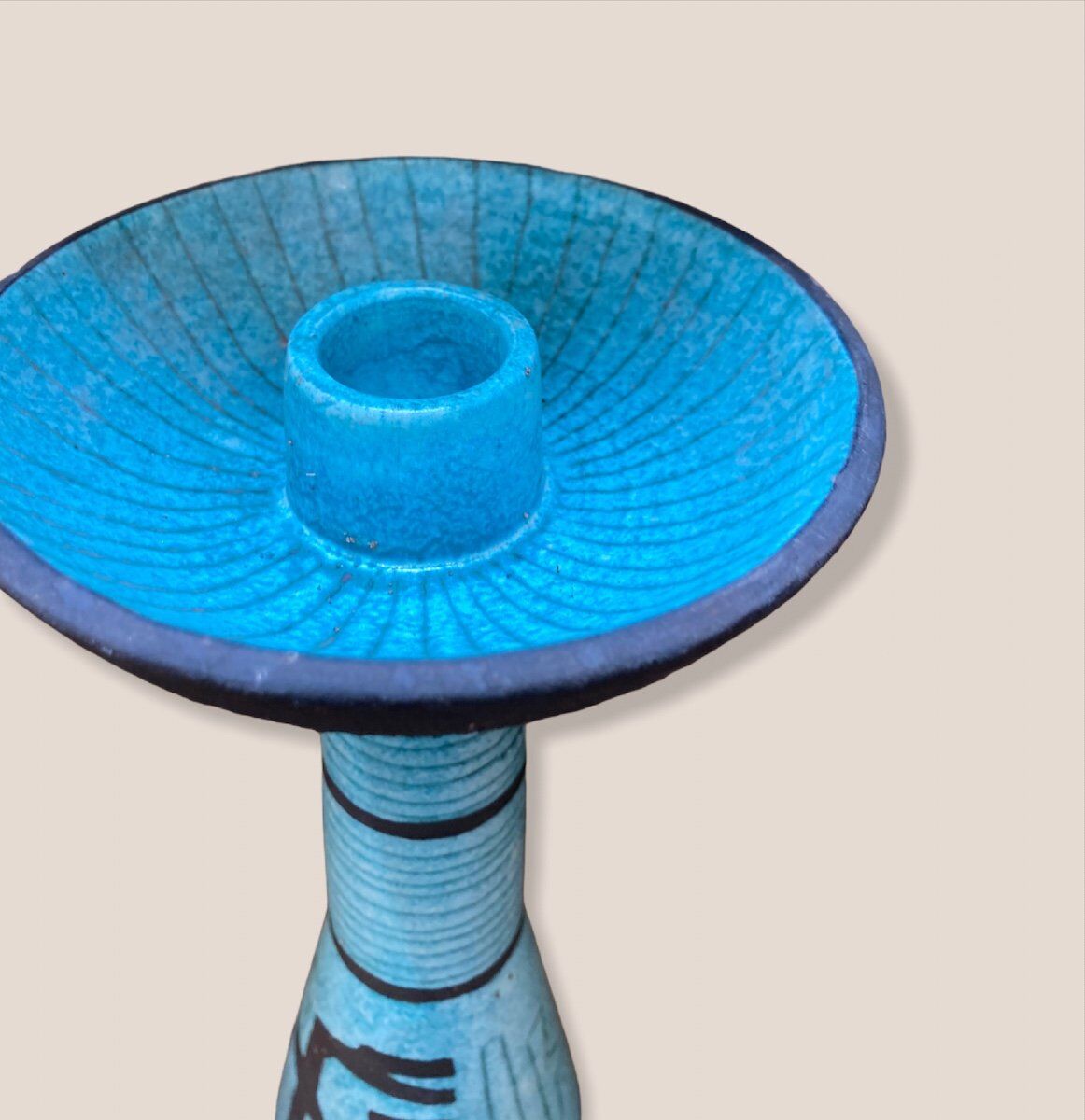 Modernist Ceramic Candle holder, Egyptian Inspired in The Taste Of Francine Delpierre