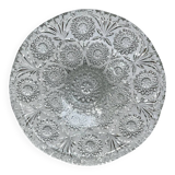 Coupe à fruits en verre ciselé