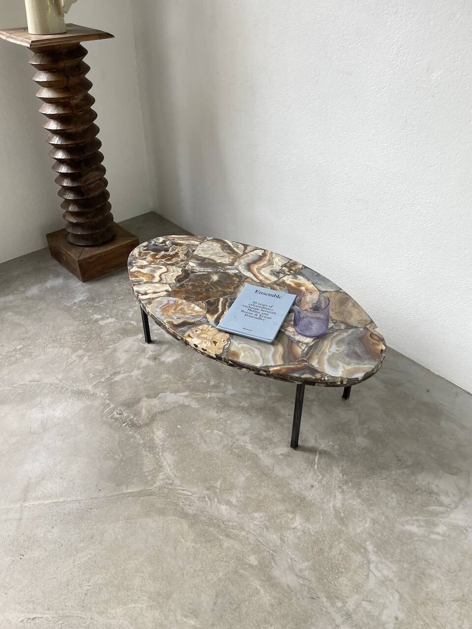 1950s Madagascar aragonite coffee table
