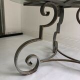 Star shaped cast iron round dining table 1970