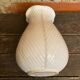 Vintage White Ceramic Flower-Shaped Vase France