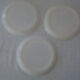 3 flat plates Lotus arcopal france orange diameter 22.5 cm