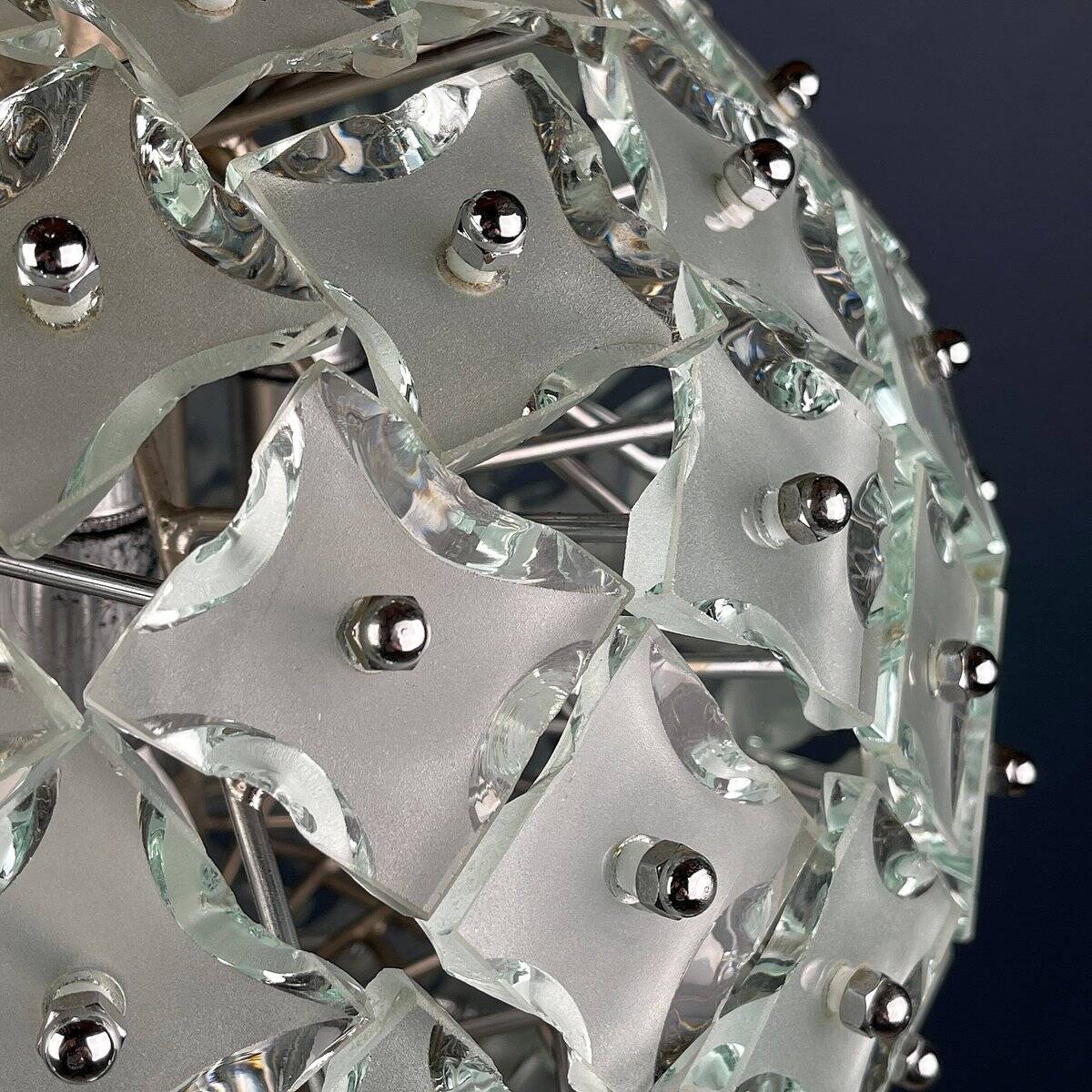 Artistic glass suspension Sputnik by Fontana Arte, Italy, 1960s