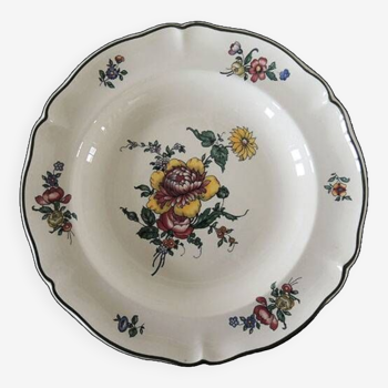 9 Old Earthenware Hollow Plates Villeroy & Boch - 1562 - Peony
