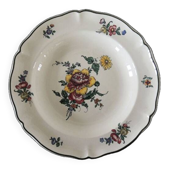 9 Anciennes Assiettes Creuses en Faïence Villeroy & Boch - 1562 - Pivoine