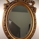 Old mirror with pediment 40x56cm