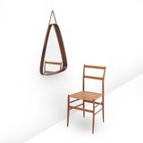 Vintage mirror with a teak frame, 1960s.