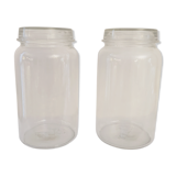 2 glass jars with lid