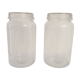 2 glass jars with lid