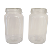 2 glass jars with lid
