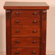 19th-century walnut Wellington commode