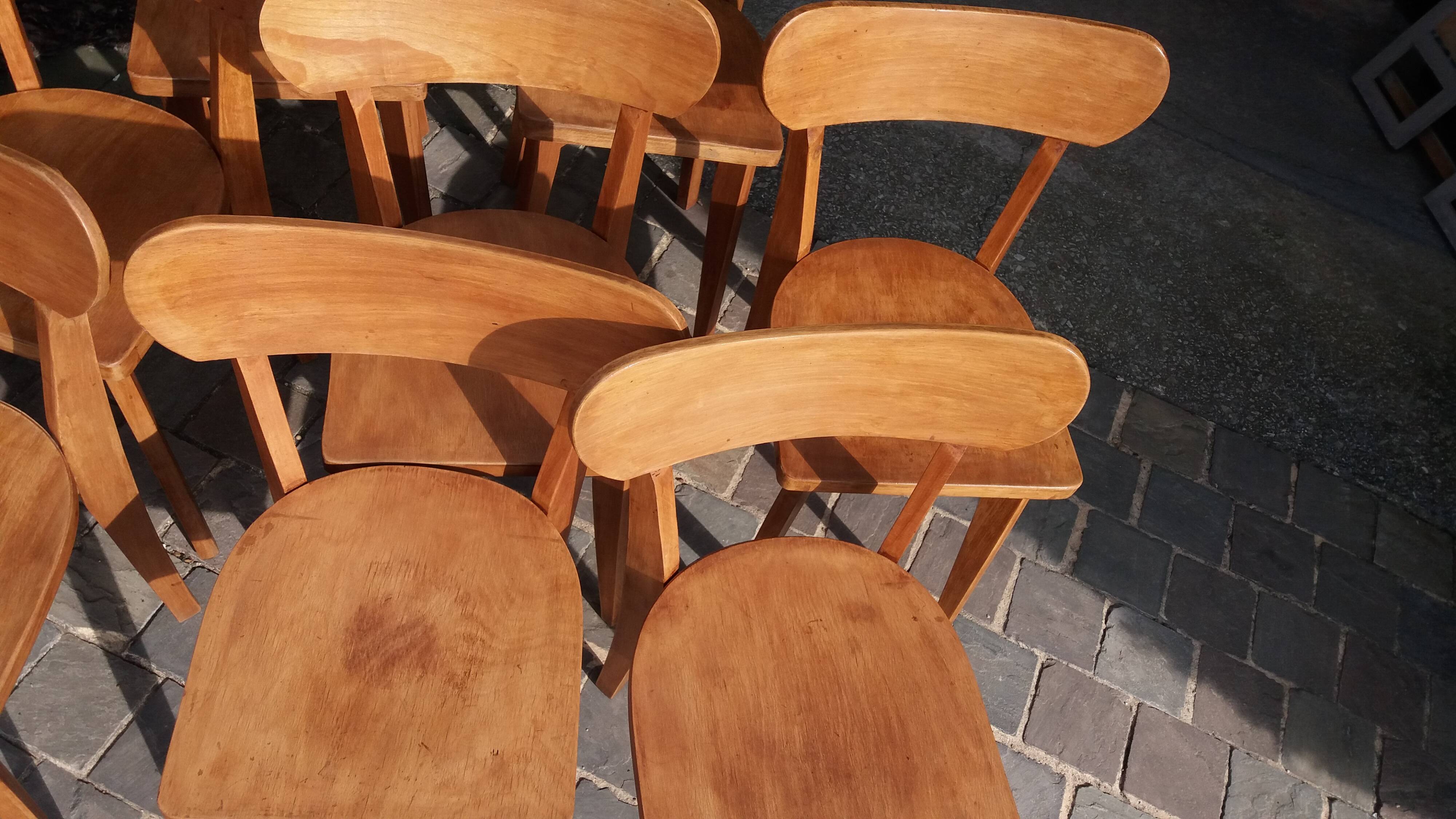Set of 10 bistro chairs