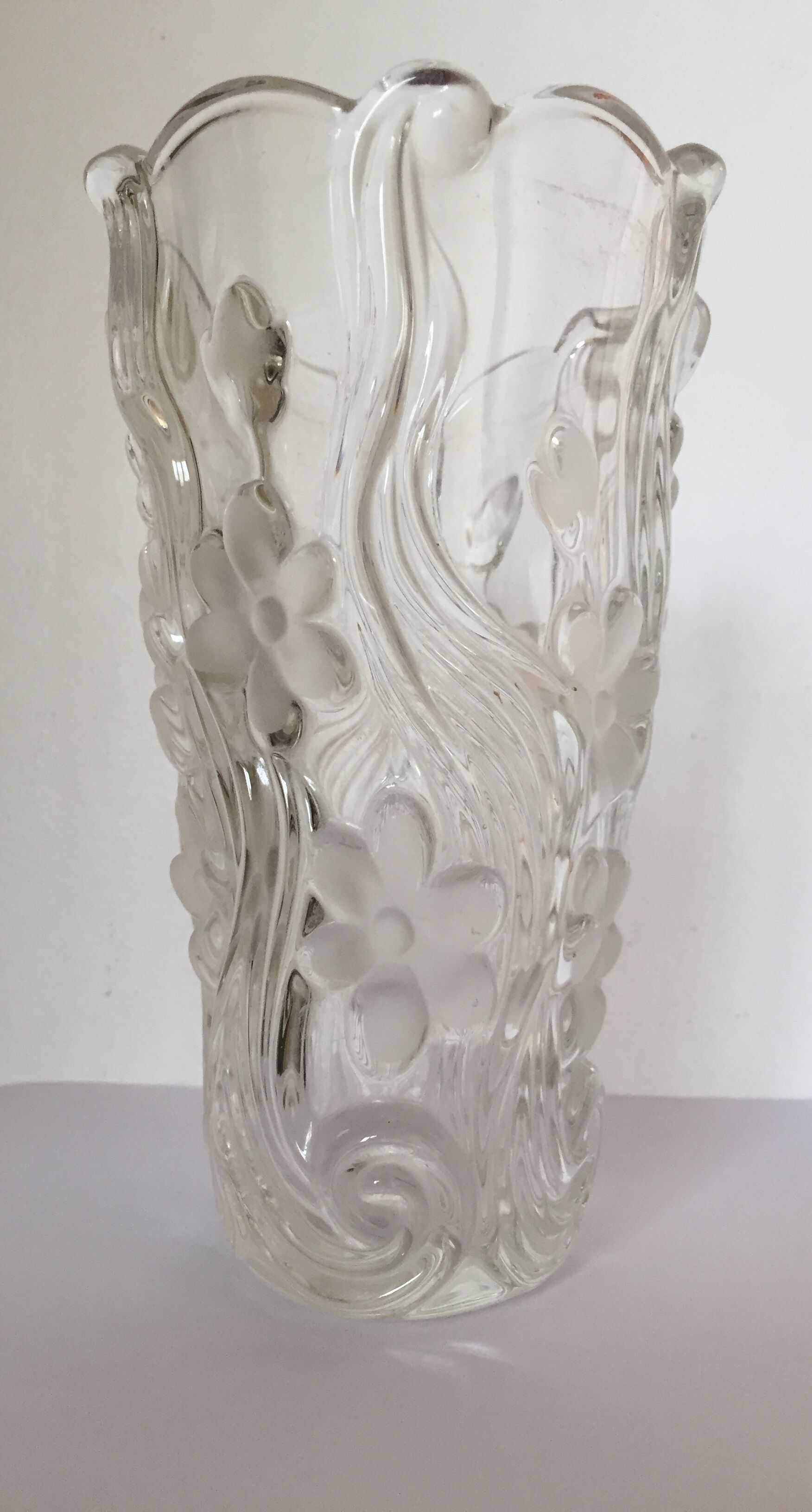 Molded glass vase