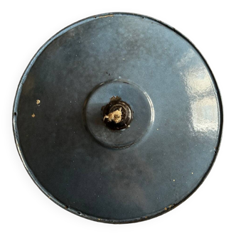 Gamelle lampe acier émaillée bleu
