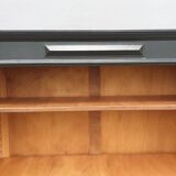 Open bookcase XIXth lacquered black