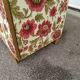 Wardrobe - wardrobe - Old - Wood - Floral Fabric - Artisanal