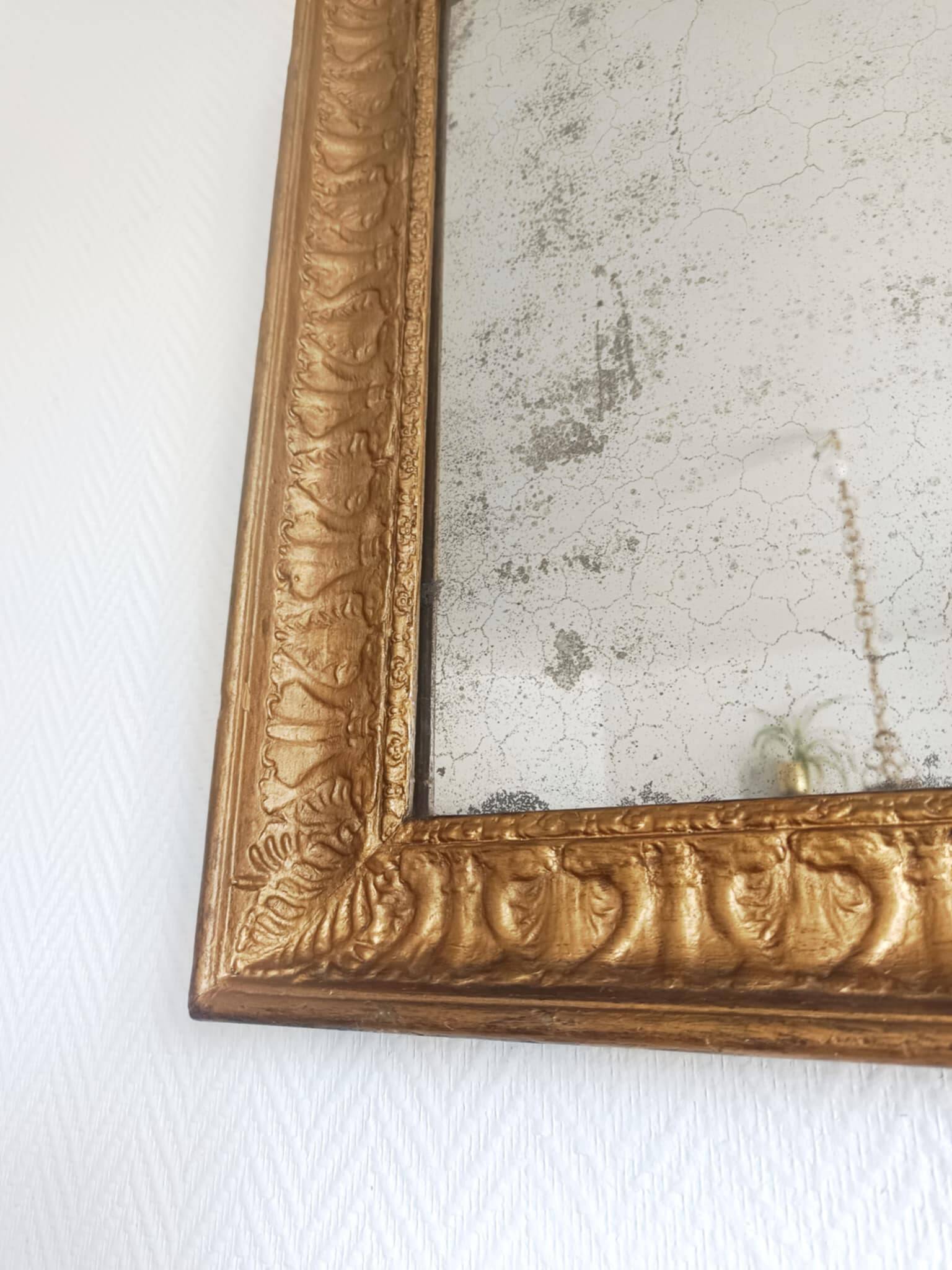 Louis Philippe style gilded wood mirror
