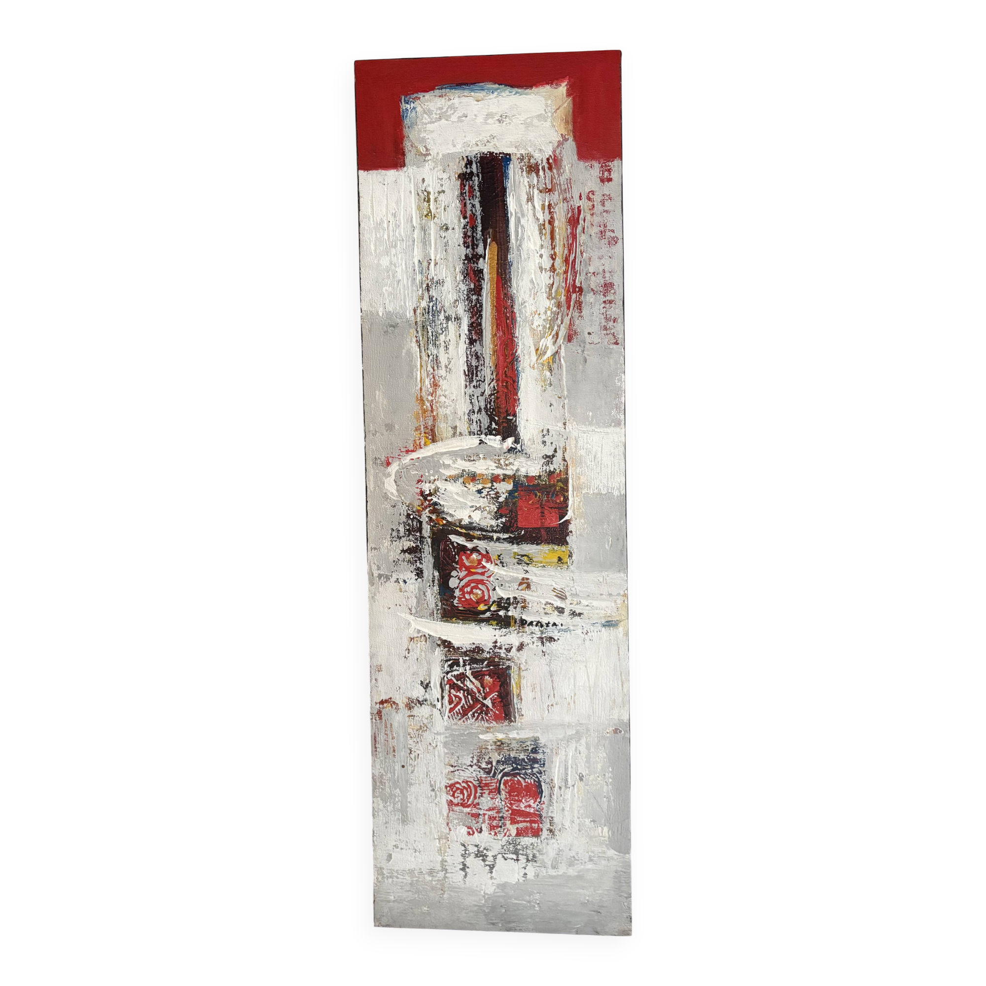 Contemporary abstract painting – danta “the narrow column iii” – 100x30 cm