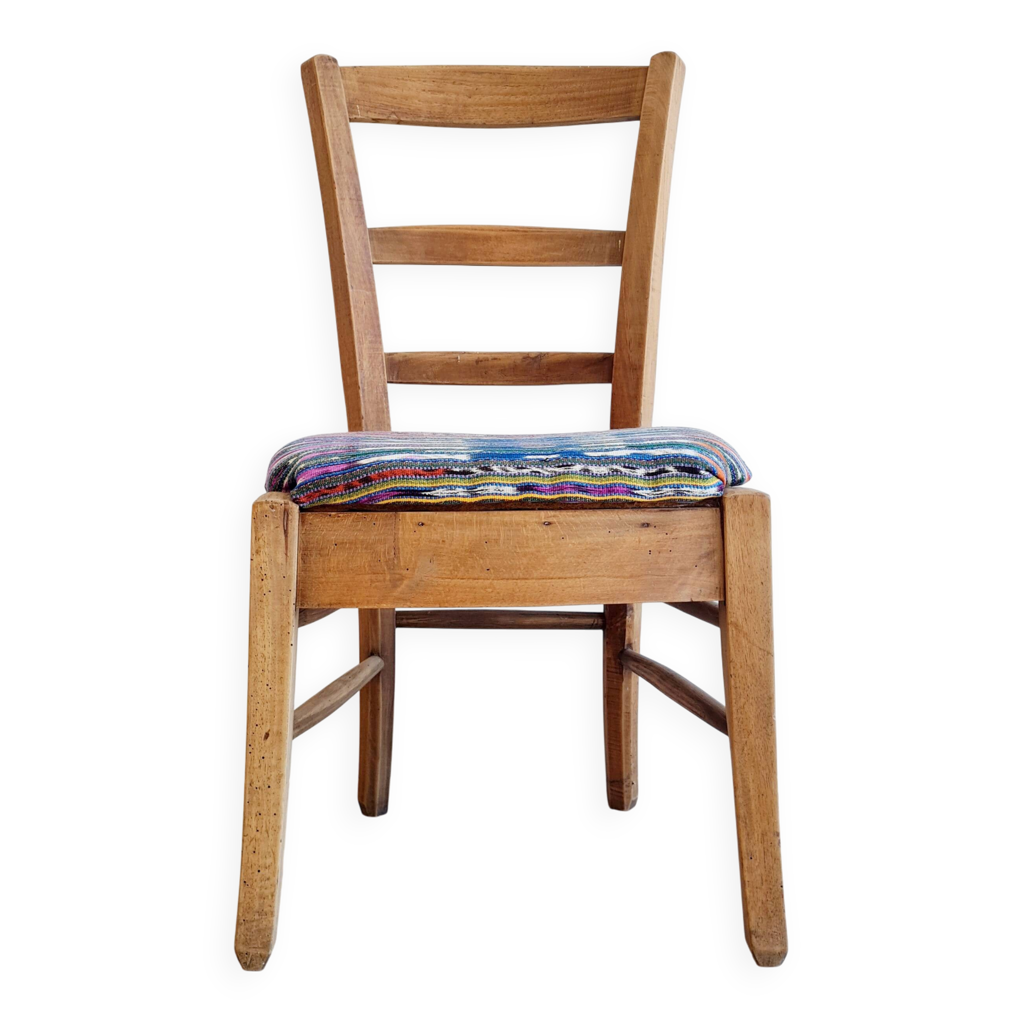 Antique upholstered wooden chair