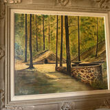 Oil on canvas "Luminous Underwood" – Signed Ph. Guisset – 19