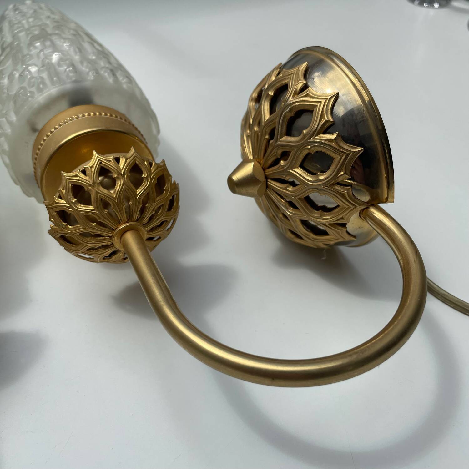 Paire d'appliques en laiton France