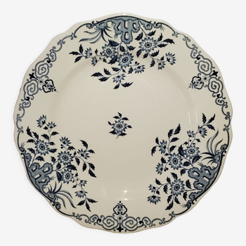 Flat plate in earthenware of Sarreguemines model Moscow